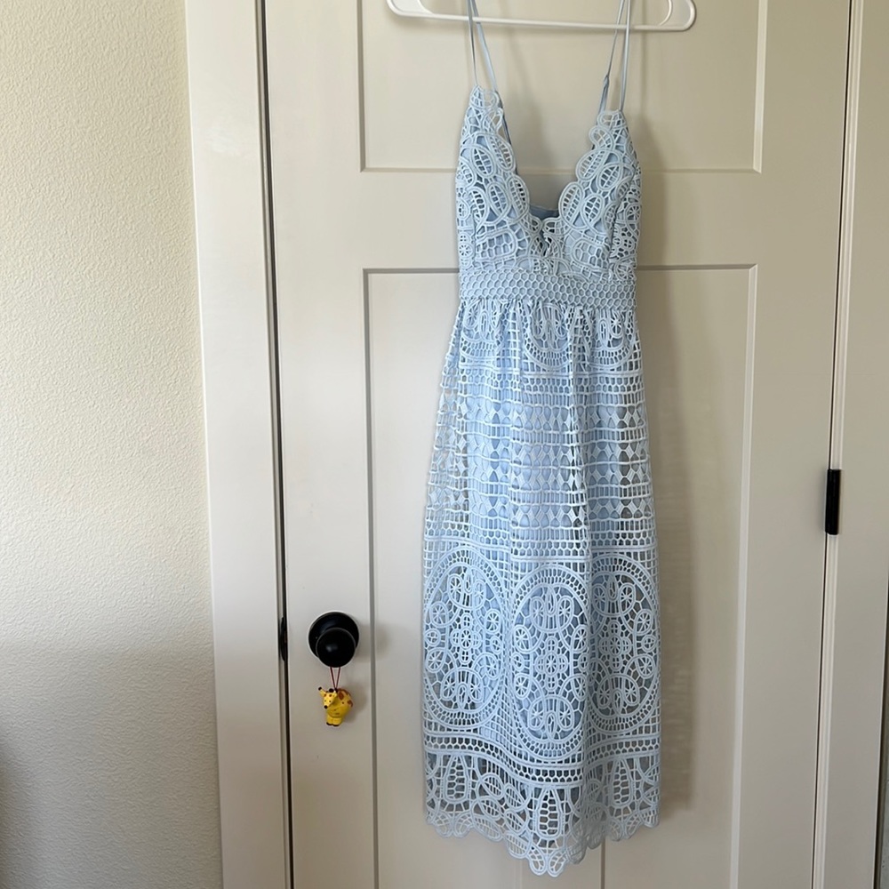 Blue lace dress size 8